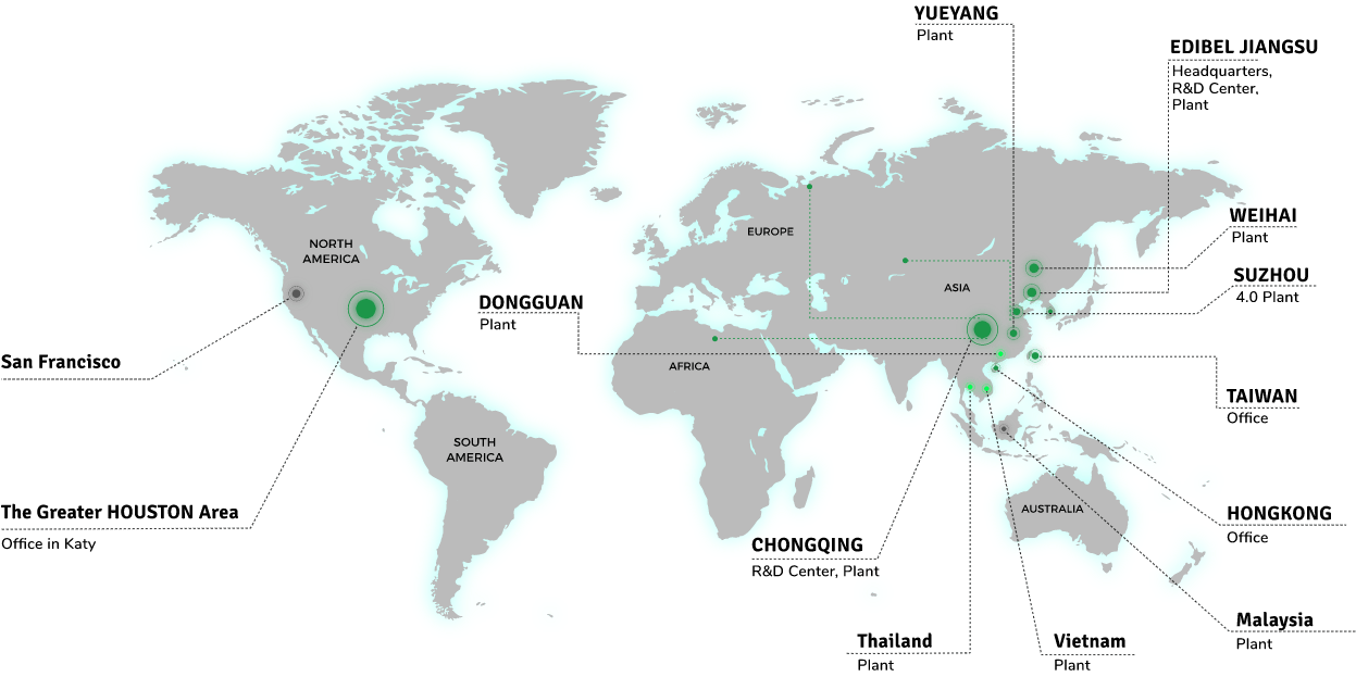 Edibel Map Locations with labelling